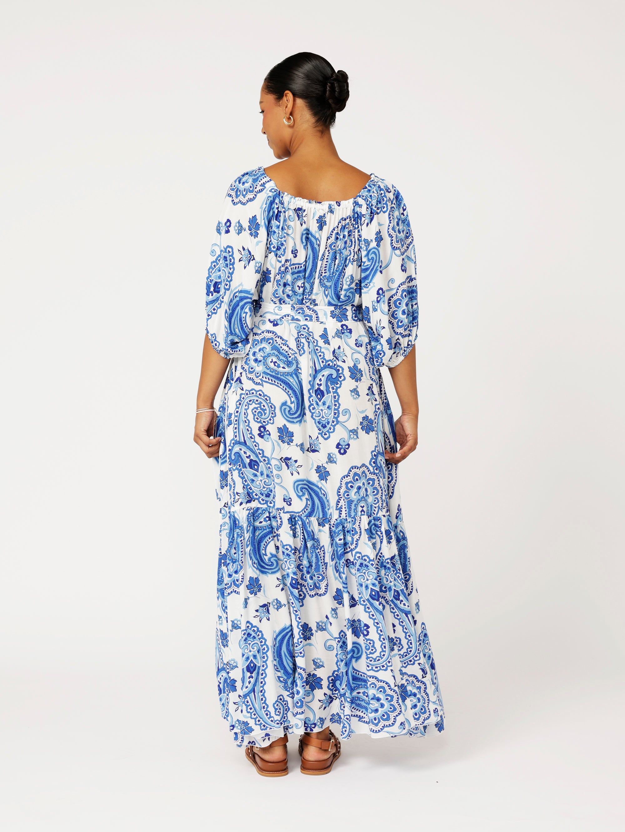 Stella Dress | Blue Paisley - Saffron Road