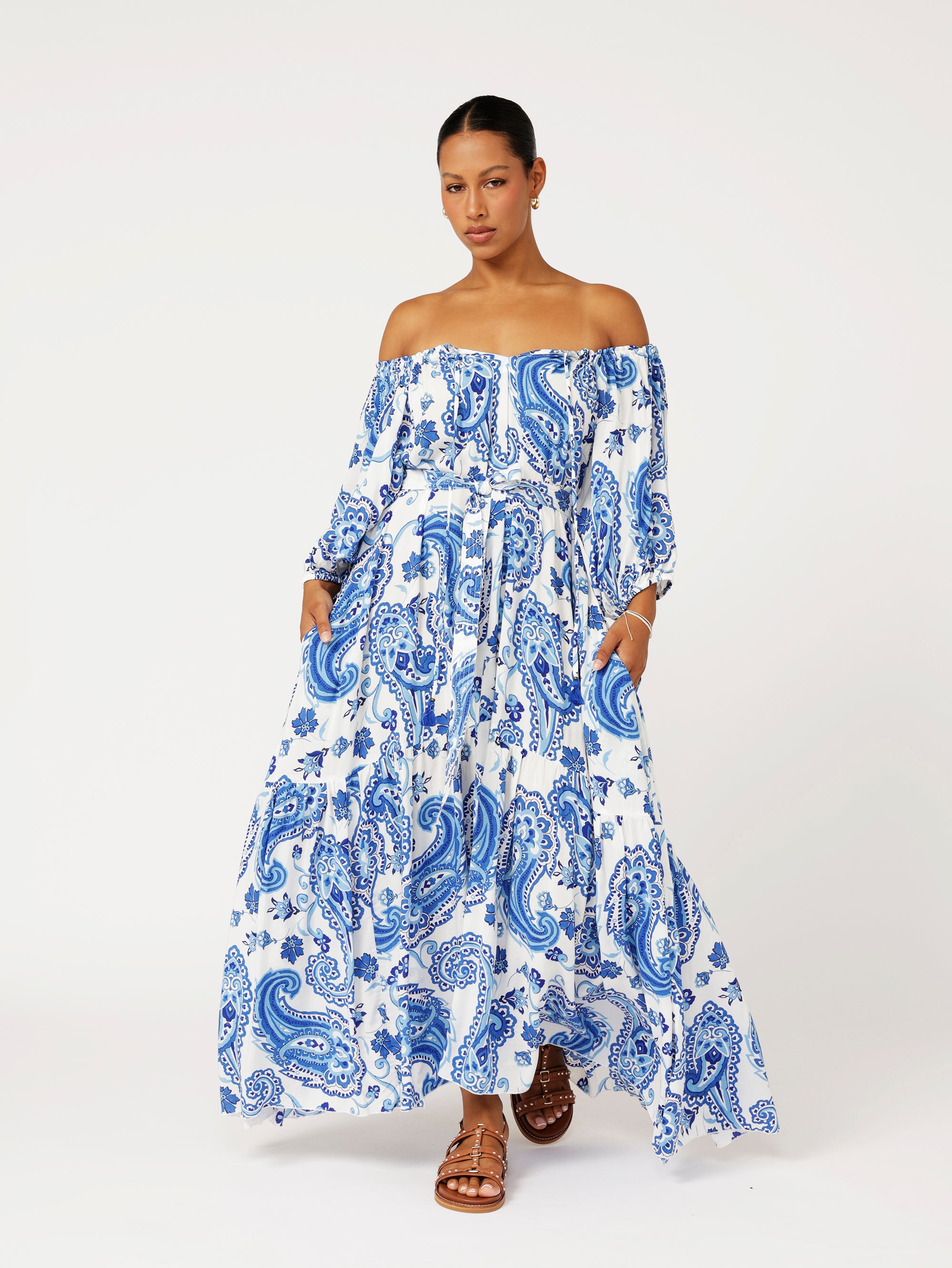 Stella Dress | Blue Paisley - Saffron Road
