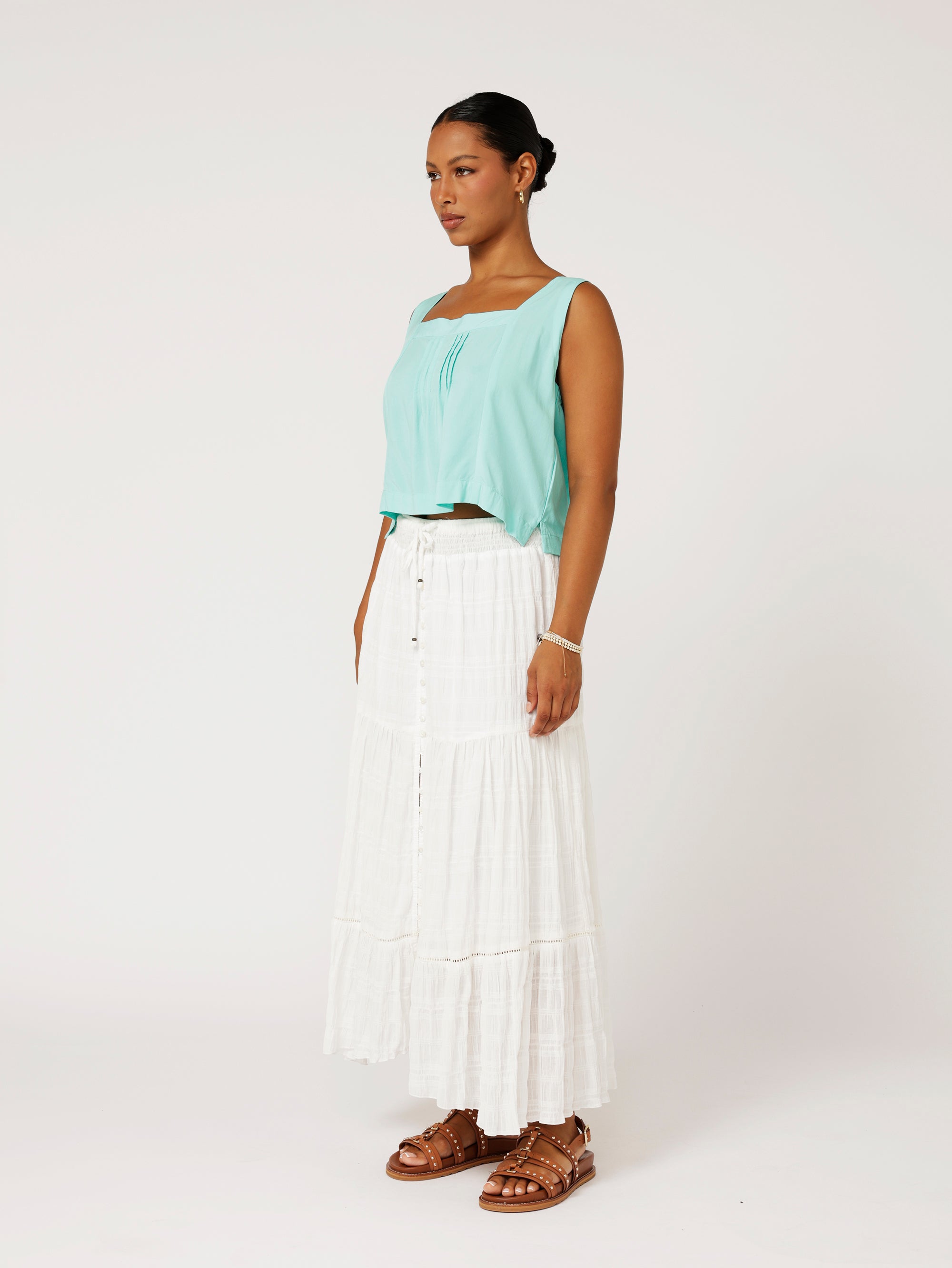 Lotus Tank | Mint - Saffron Road