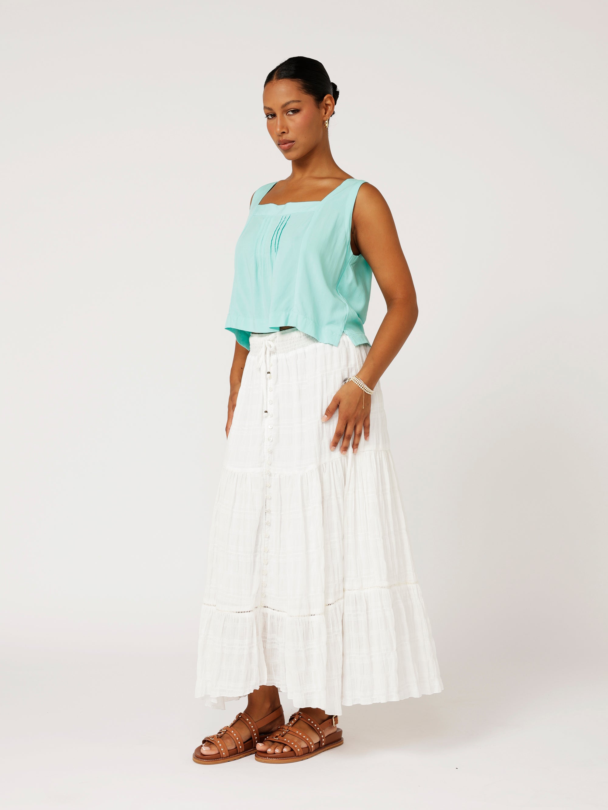 Lotus Tank | Mint - Saffron Road