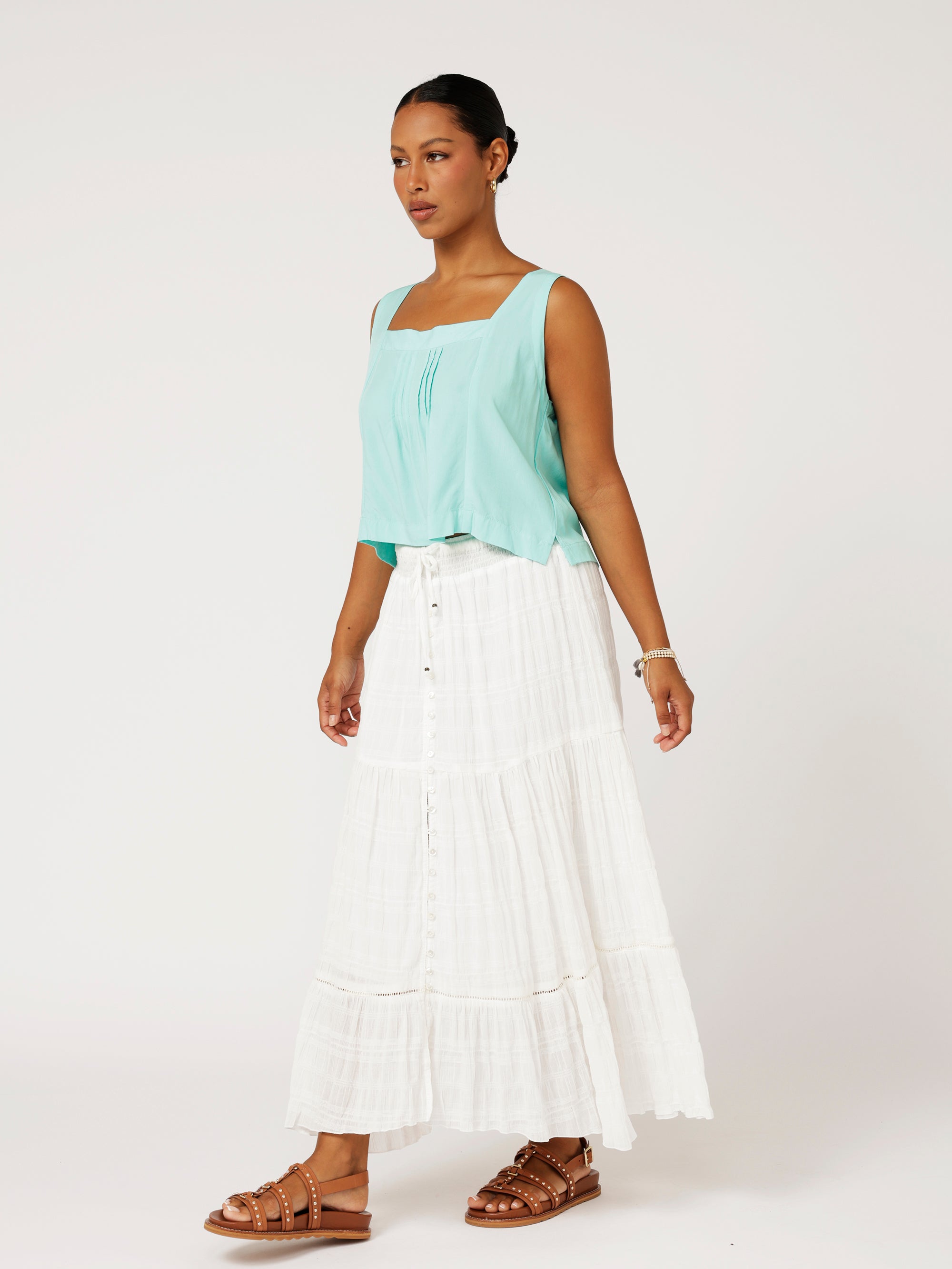 Lotus Tank | Mint - Saffron Road