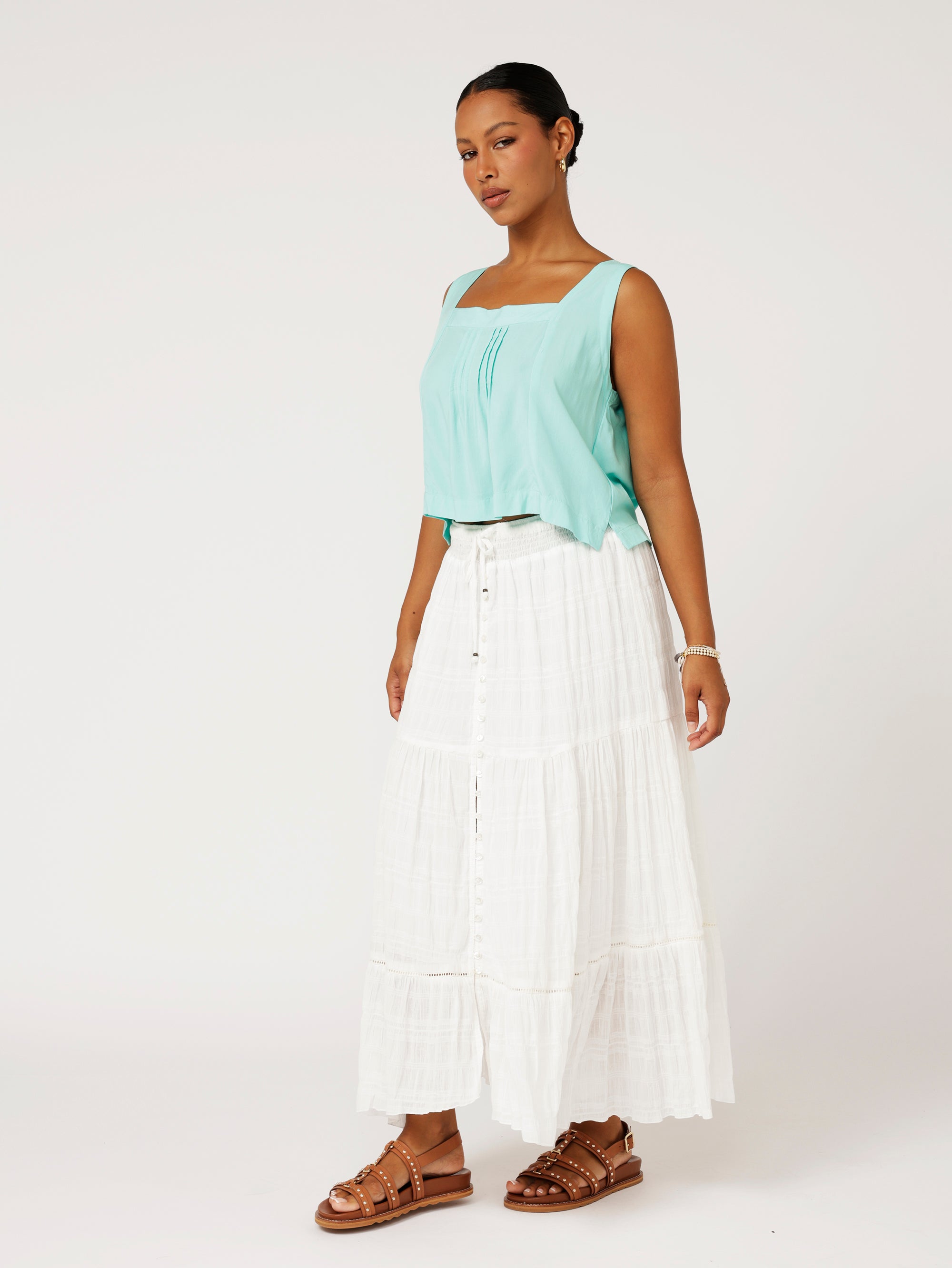 Lotus Tank | Mint - Saffron Road