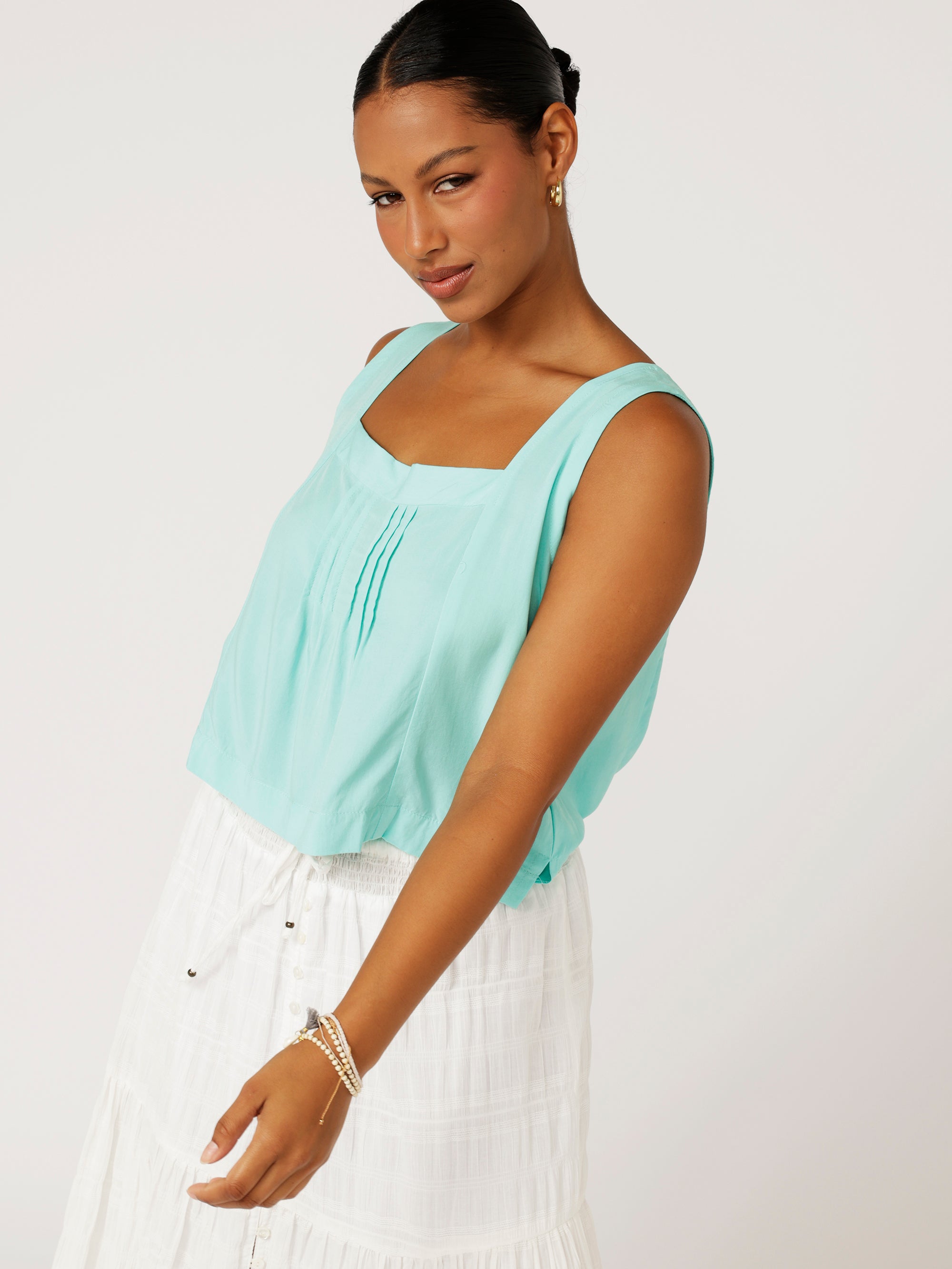 Lotus Tank | Mint - Saffron Road