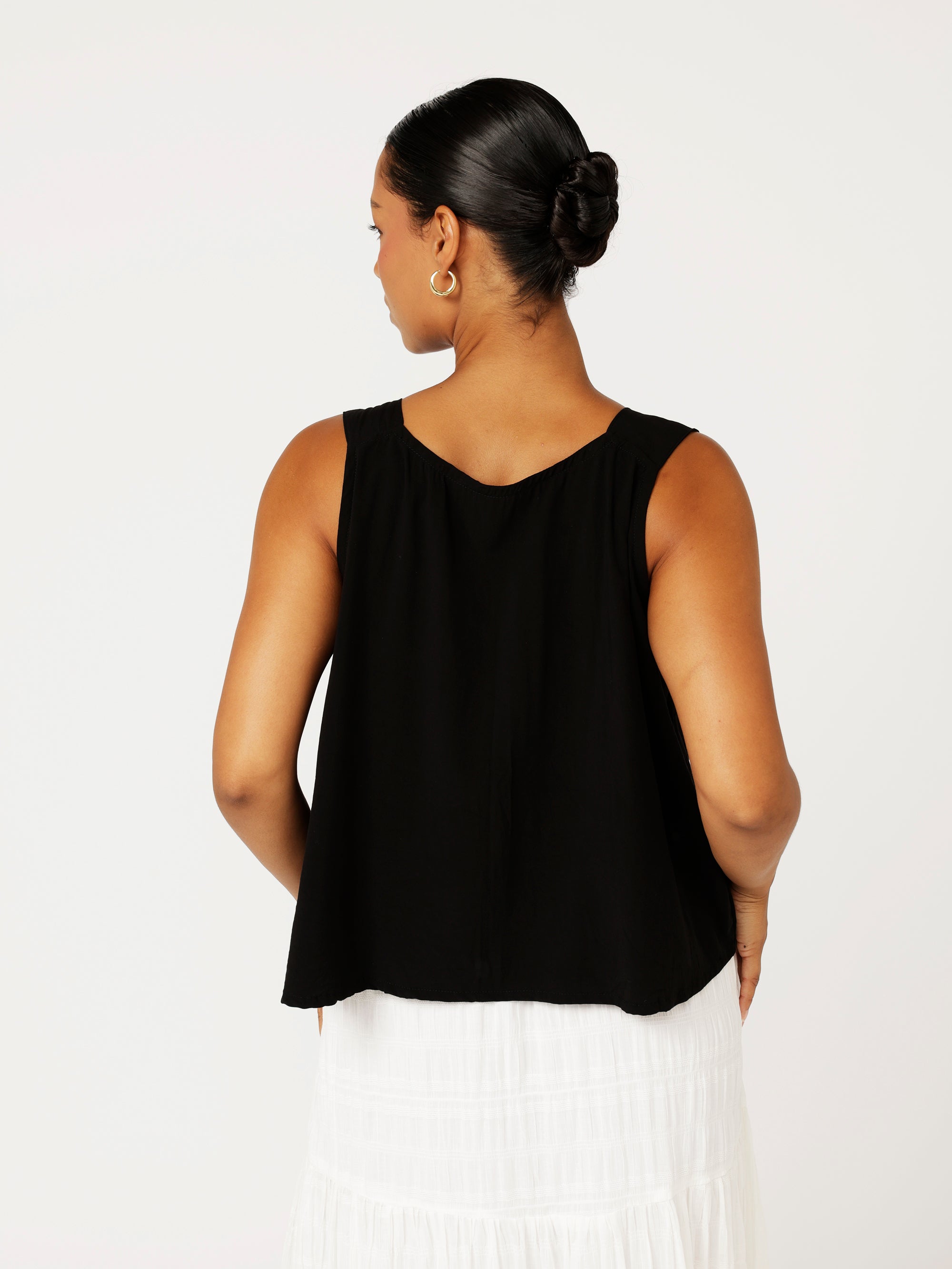 Mykonos Tank | Black - Saffron Road