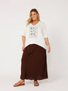 Bias Cut Skirt | Choc Fujet
