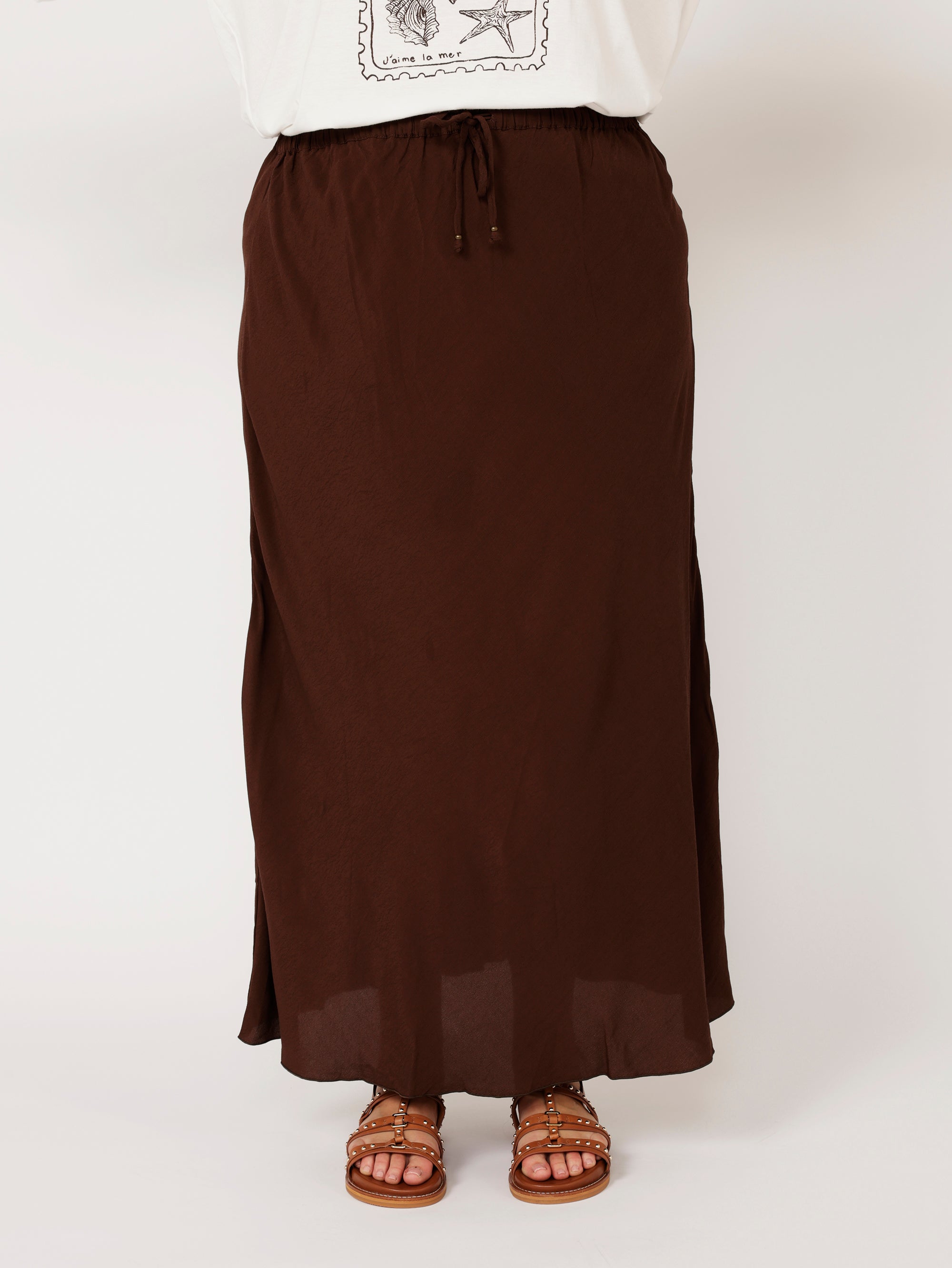 Bias Cut Skirt | Choc Fujet - Saffron Road