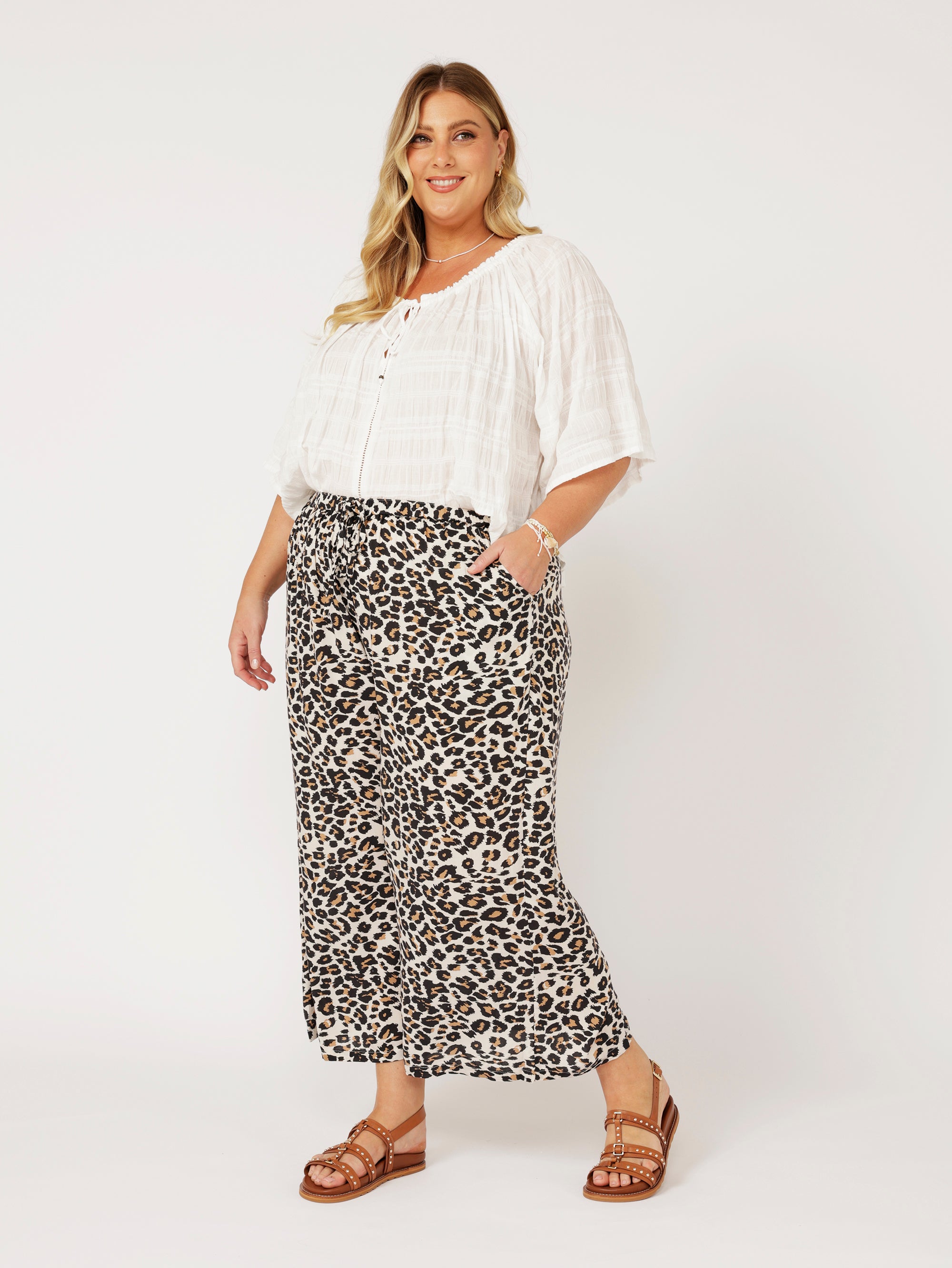 Island Pant | Leopard - Saffron Road