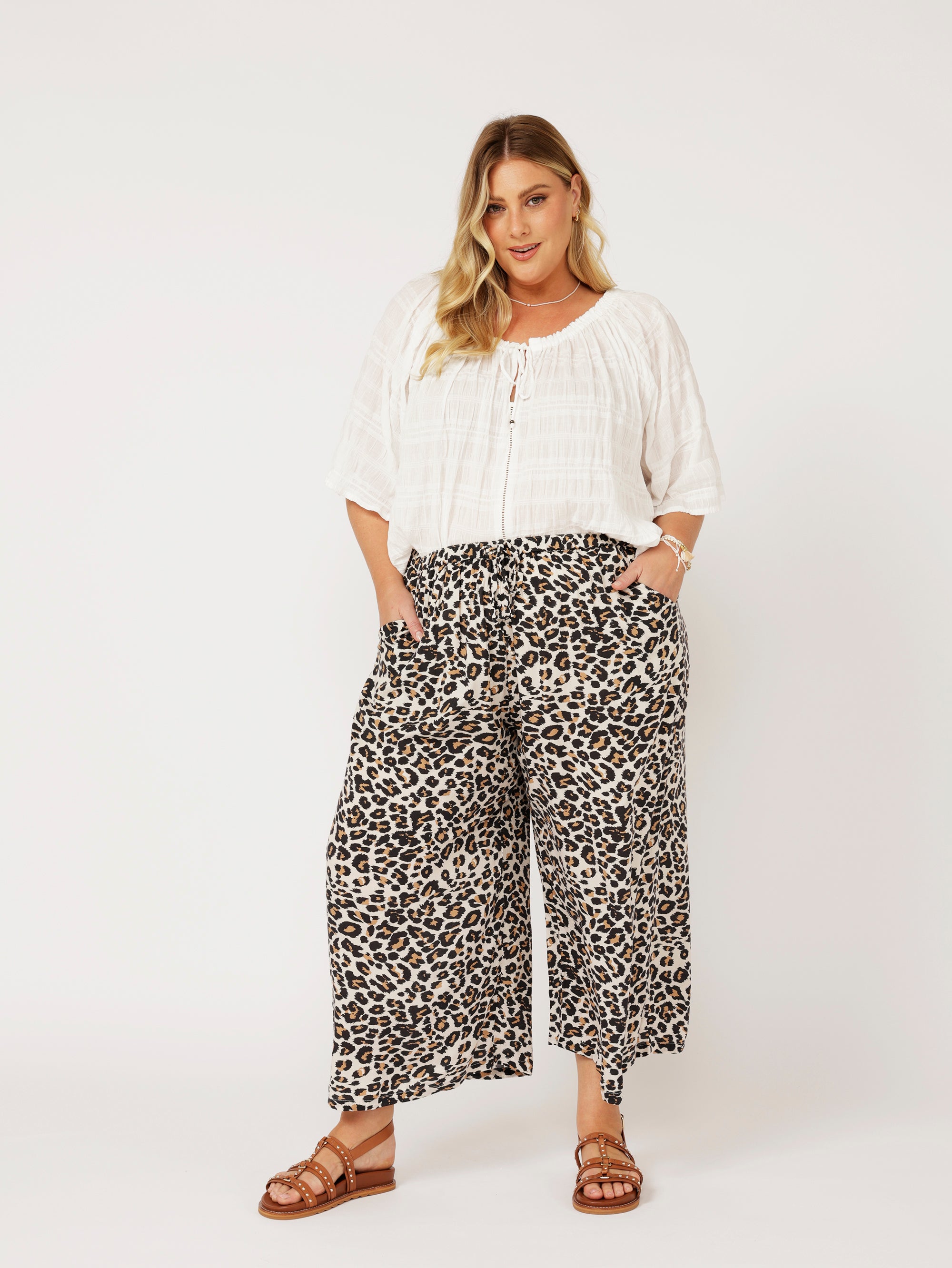 Island Pant | Leopard - Saffron Road