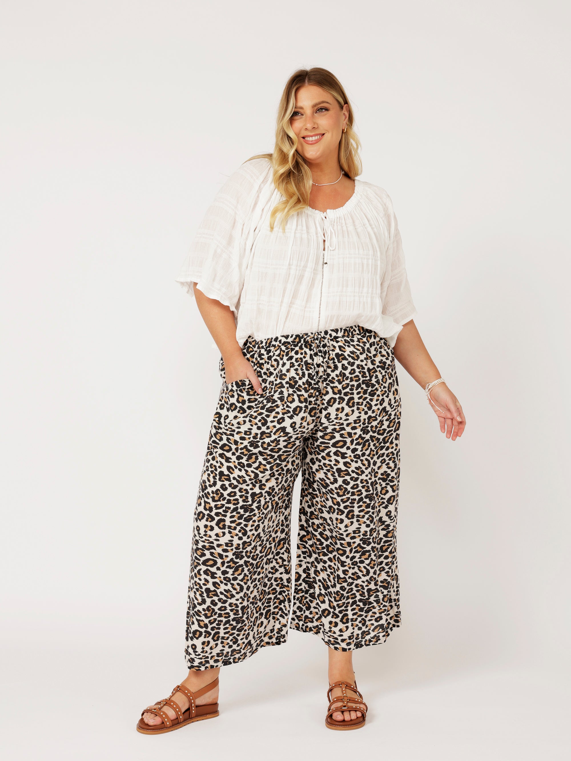 Island Pant | Leopard - Saffron Road