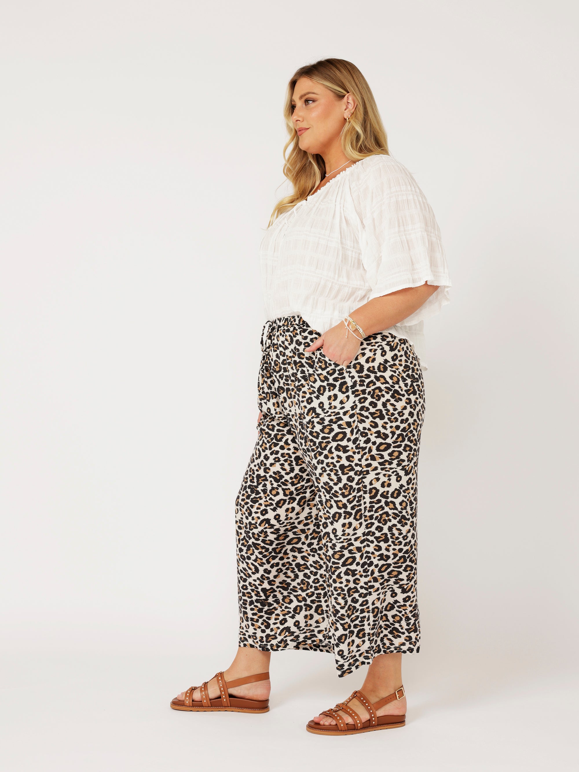 Island Pant | Leopard - Saffron Road
