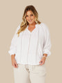 Phoebe Blouse | White - Saffron Road