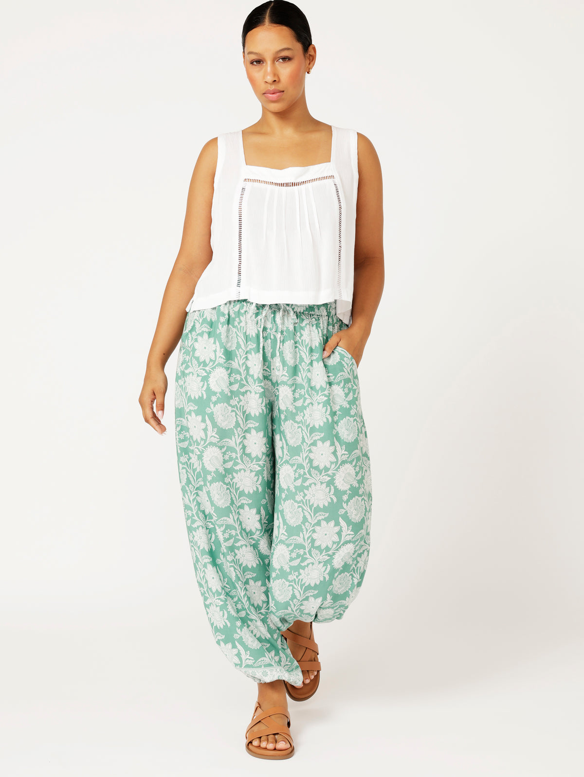 Balloon Pant | Sage Indian Flower - Saffron Road