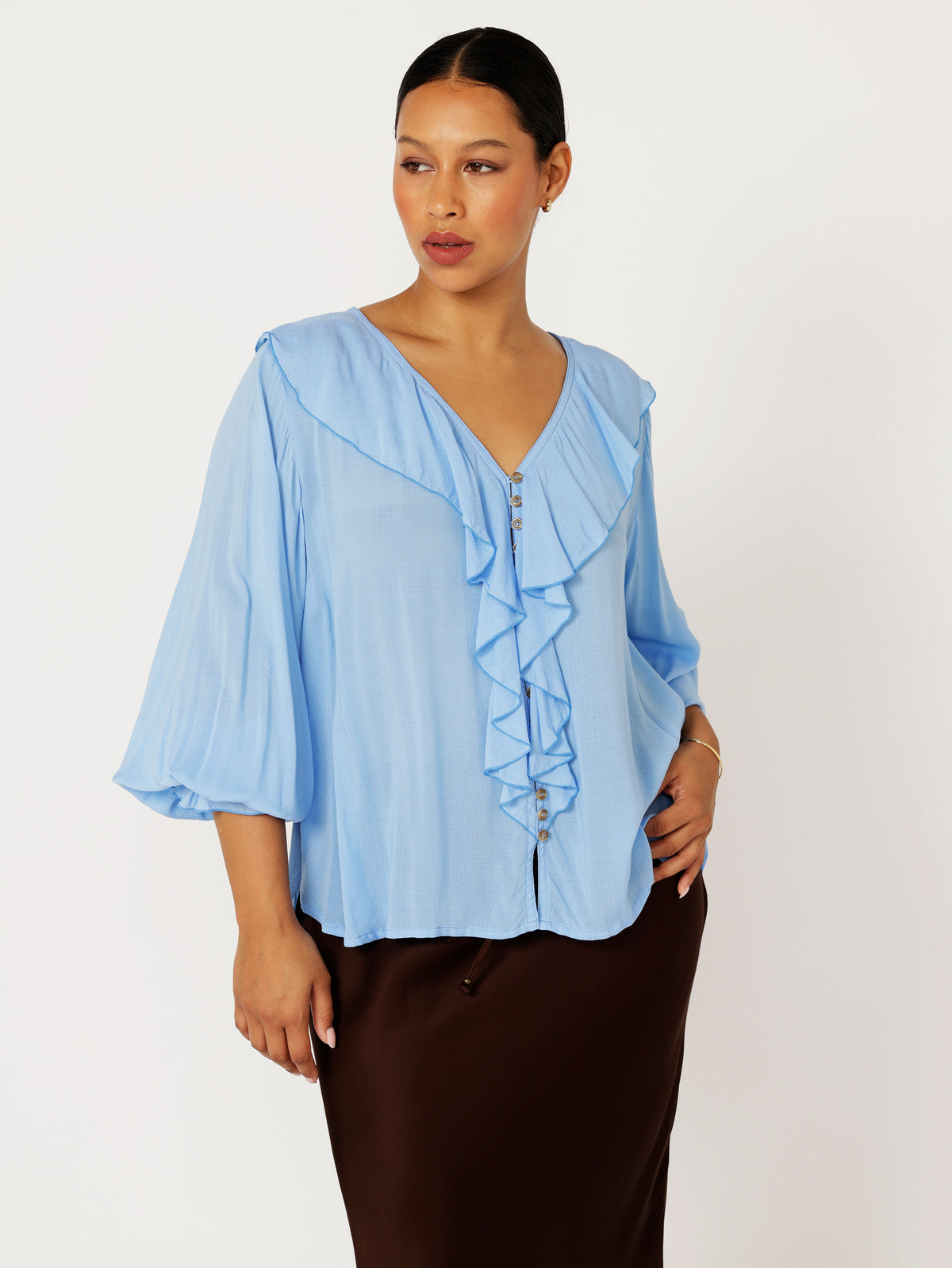 Stevie Blouse | Powder Blue - Saffron Road