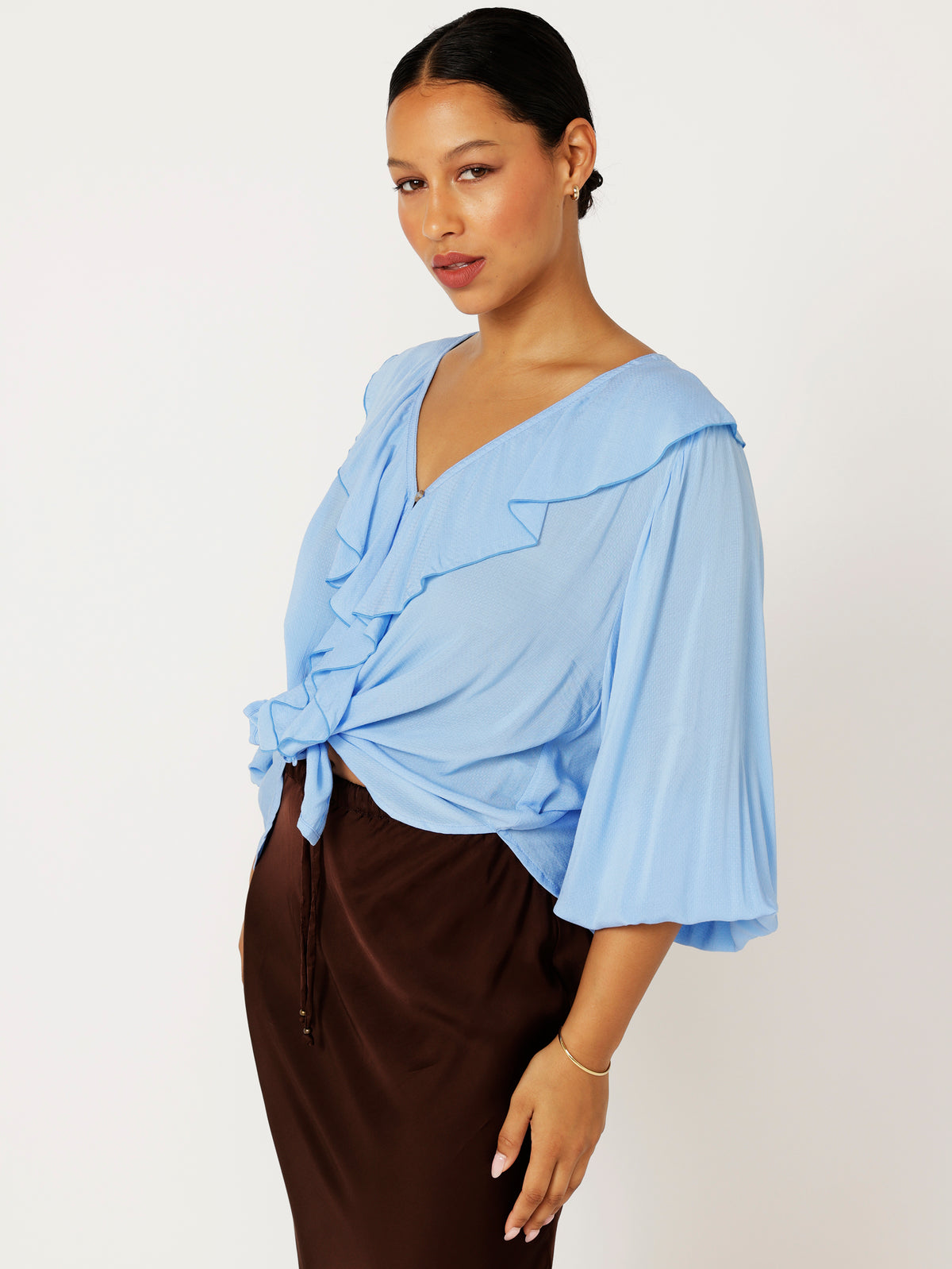 Stevie Blouse | Powder Blue - Saffron Road