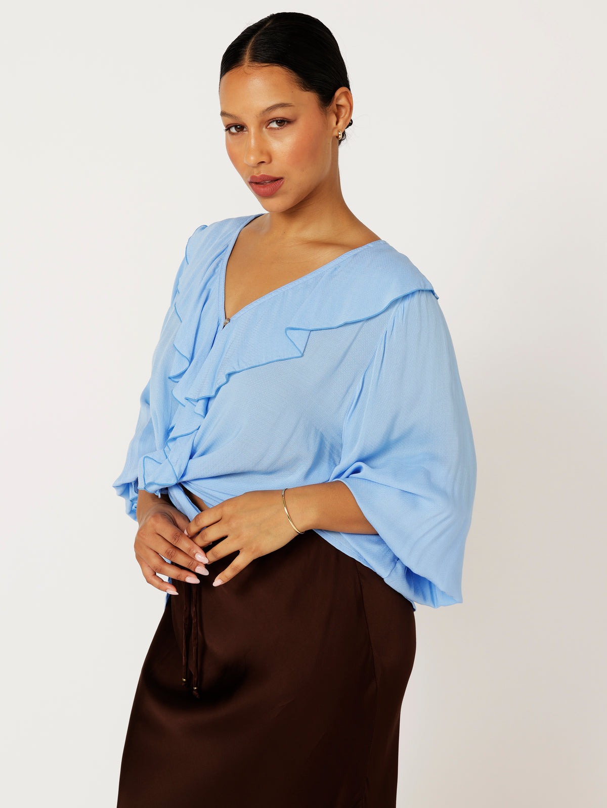 Stevie Blouse | Powder Blue - Saffron Road
