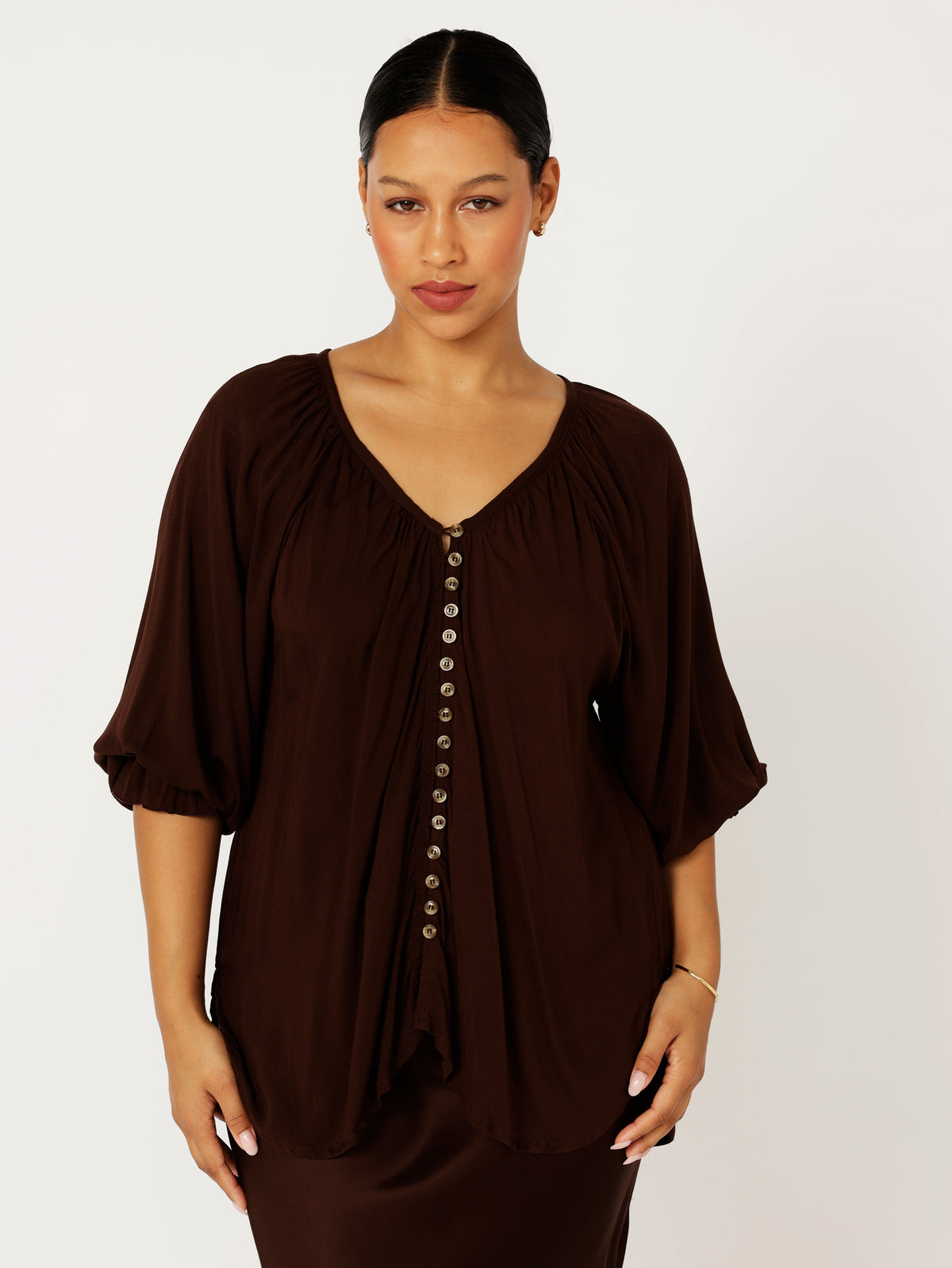 Florence Blouse | Chocolate - Saffron Road