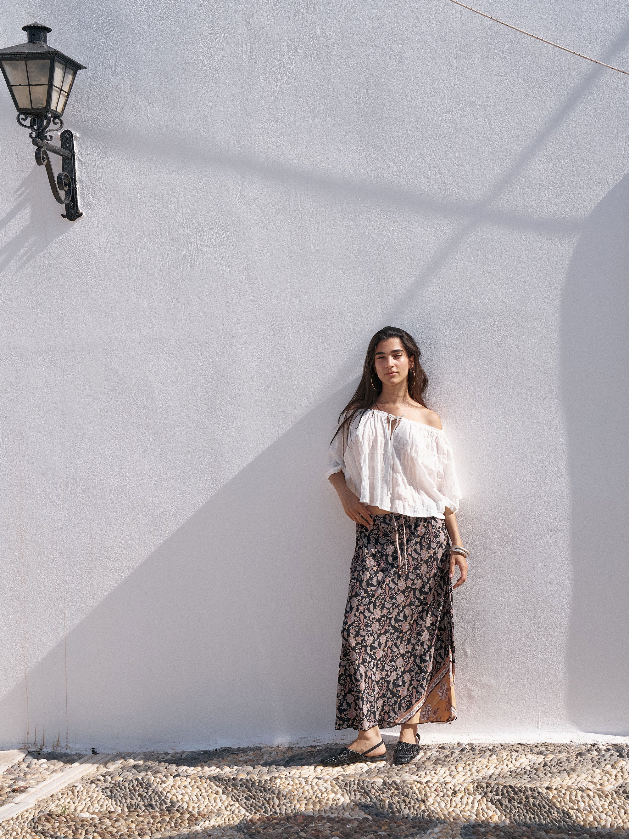 Violet Skirt | Mocha Bloom - Saffron Road