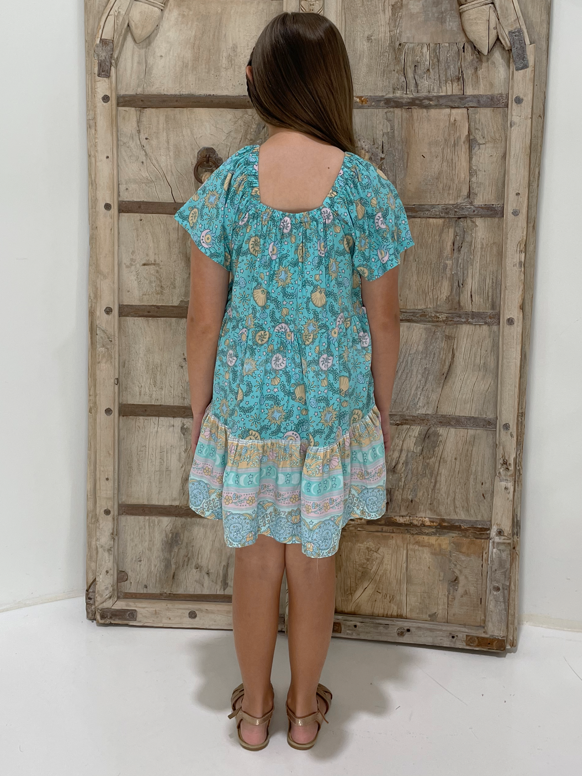 Mini Me Dress | Turquoise Shell - Saffron Road