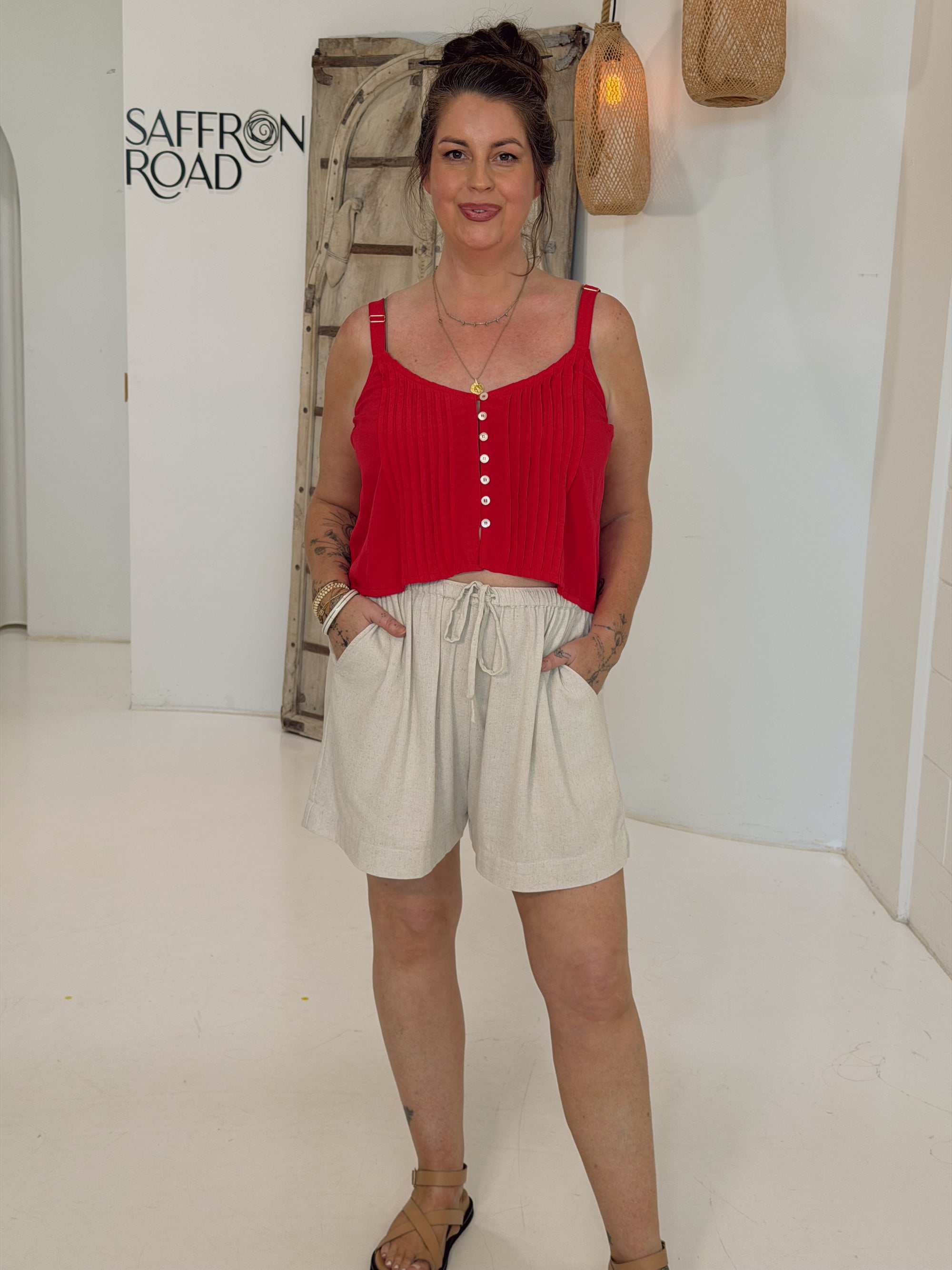 Island Shorts | Natural Linen blend