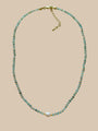 Necklace 18 | SHORT - Recycled Glass and Pearl Sea Green - Saffron Road