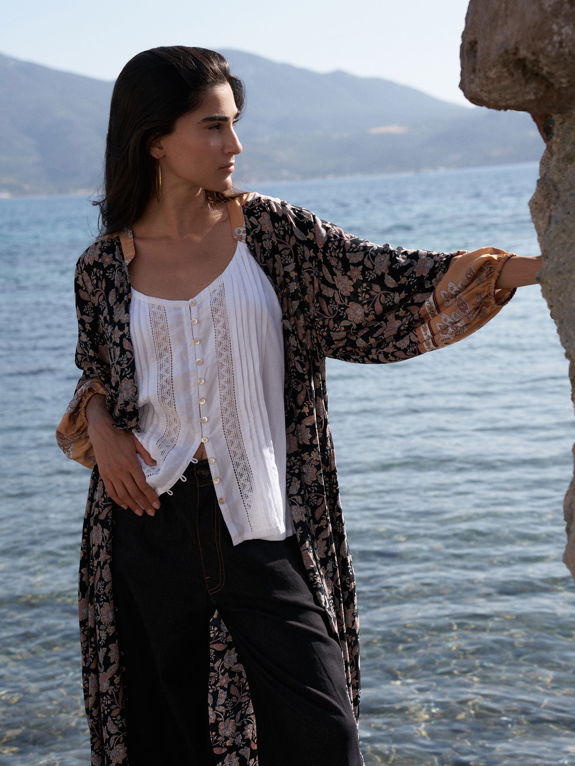 Traveller Dress | Mocha Bloom - Saffron Road