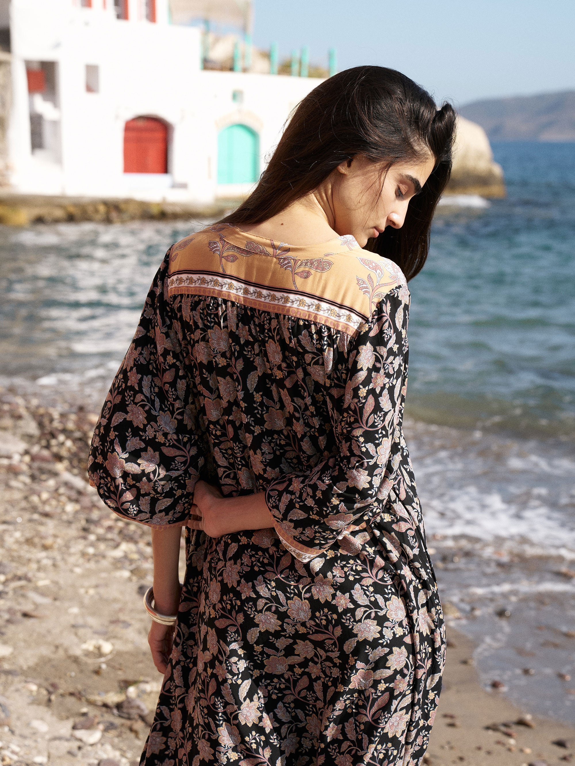 Traveller Dress | Mocha Bloom - Saffron Road