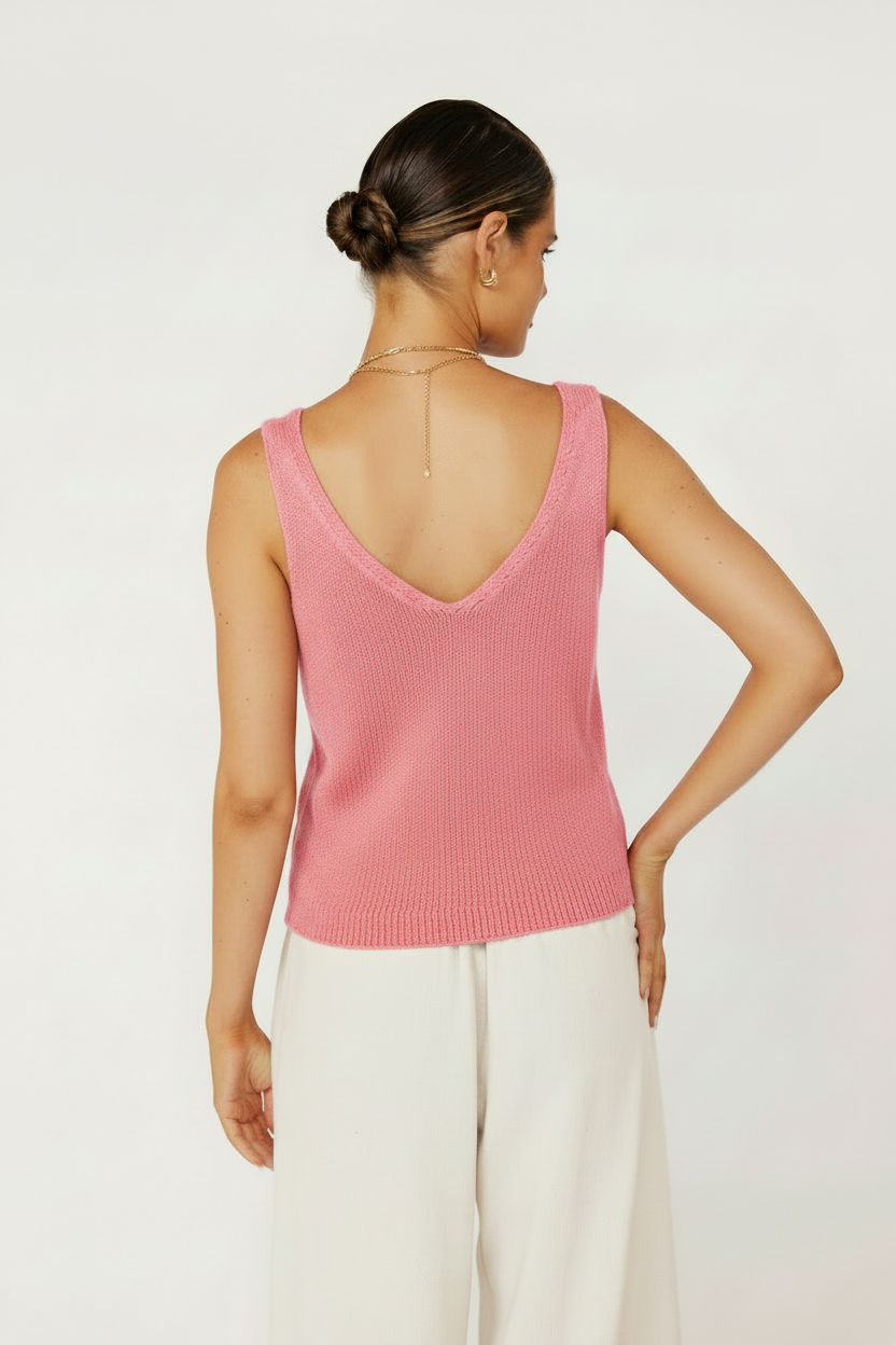 Cotton Knit Tank | Pink Clay - Saffron Road