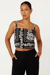 Bralette | Black and White Heritage Flower