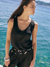 Viv Tank | Satin | Black