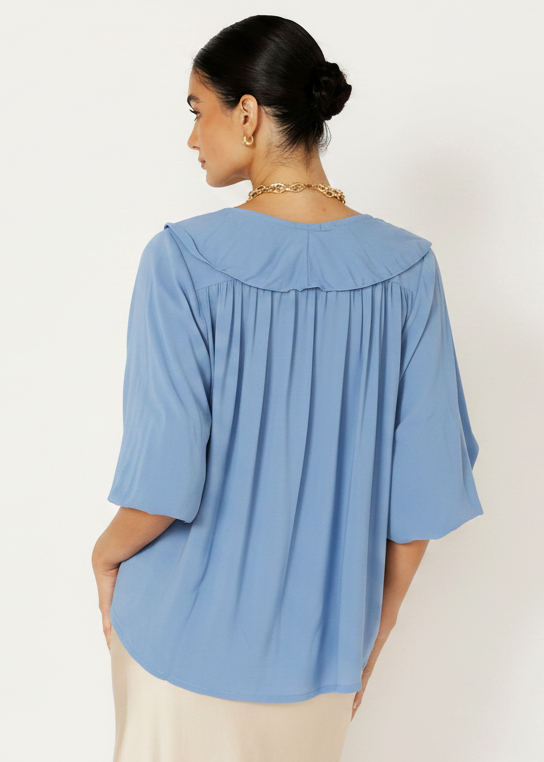 Stevie Blouse | Powder Blue - Saffron Road