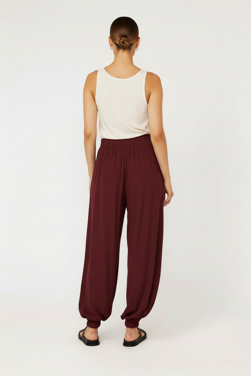 Balloon Pant | Bordeaux - Saffron Road