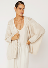 Cable Knit Shrug | Mohair Knit | Natural