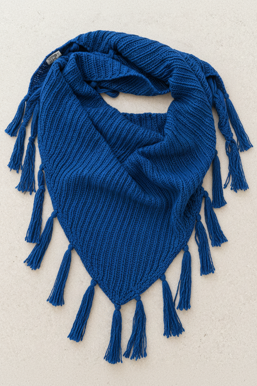 Scarf | Mohair Knit | Cobalt Blue - Saffron Road