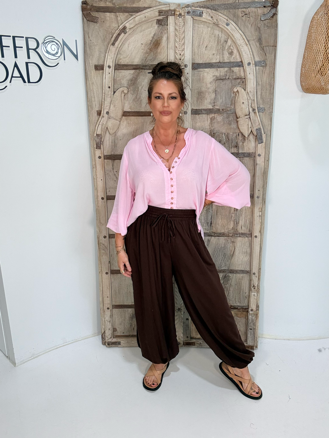 Amber Blouse | Ice Pink - Saffron Road