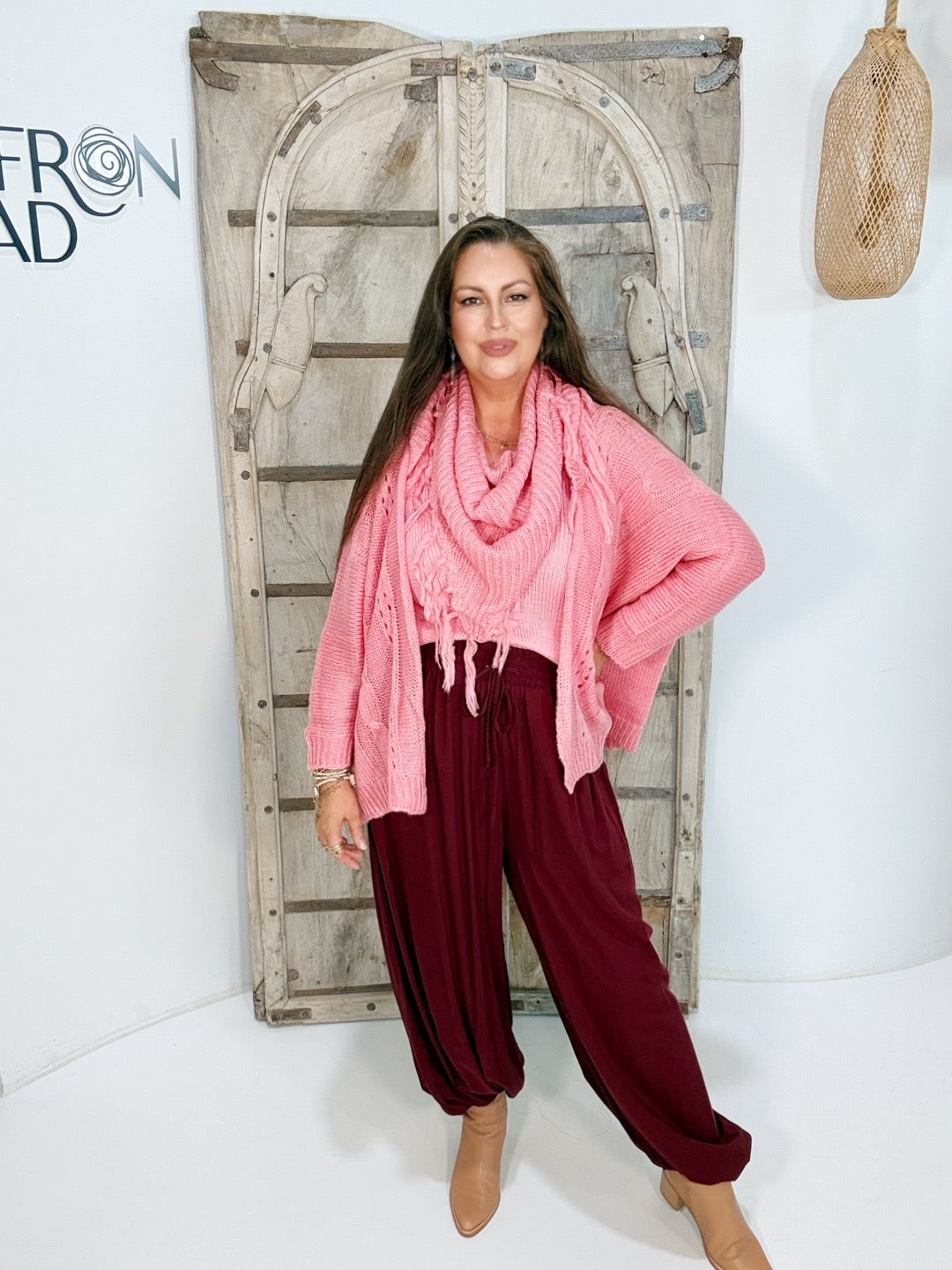Scarf | Mohair Knit | Pink Clay - Saffron Road