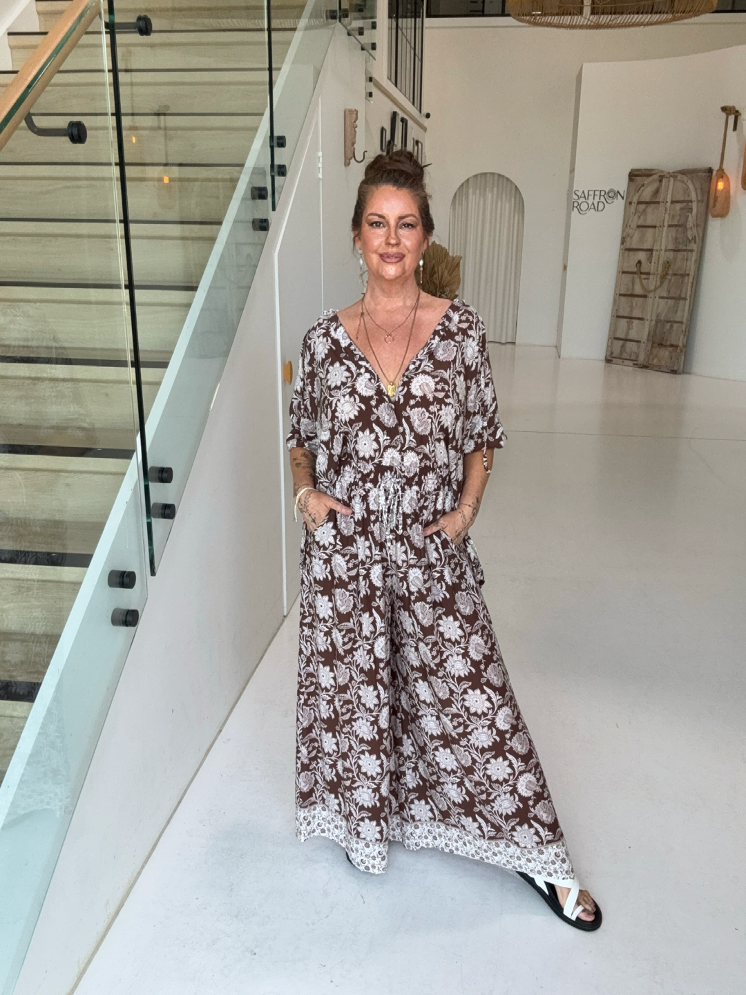 Palazzo Pant | Chocolate Indian Flower