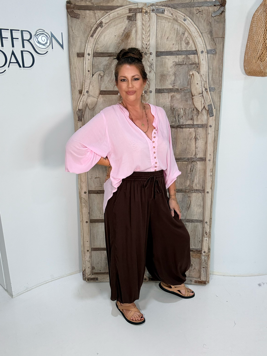 Amber Blouse | Ice Pink - Saffron Road