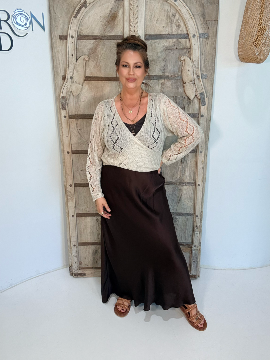Waterfall Wrap Cardigan | Mohair Knit | Natural - Saffron Road