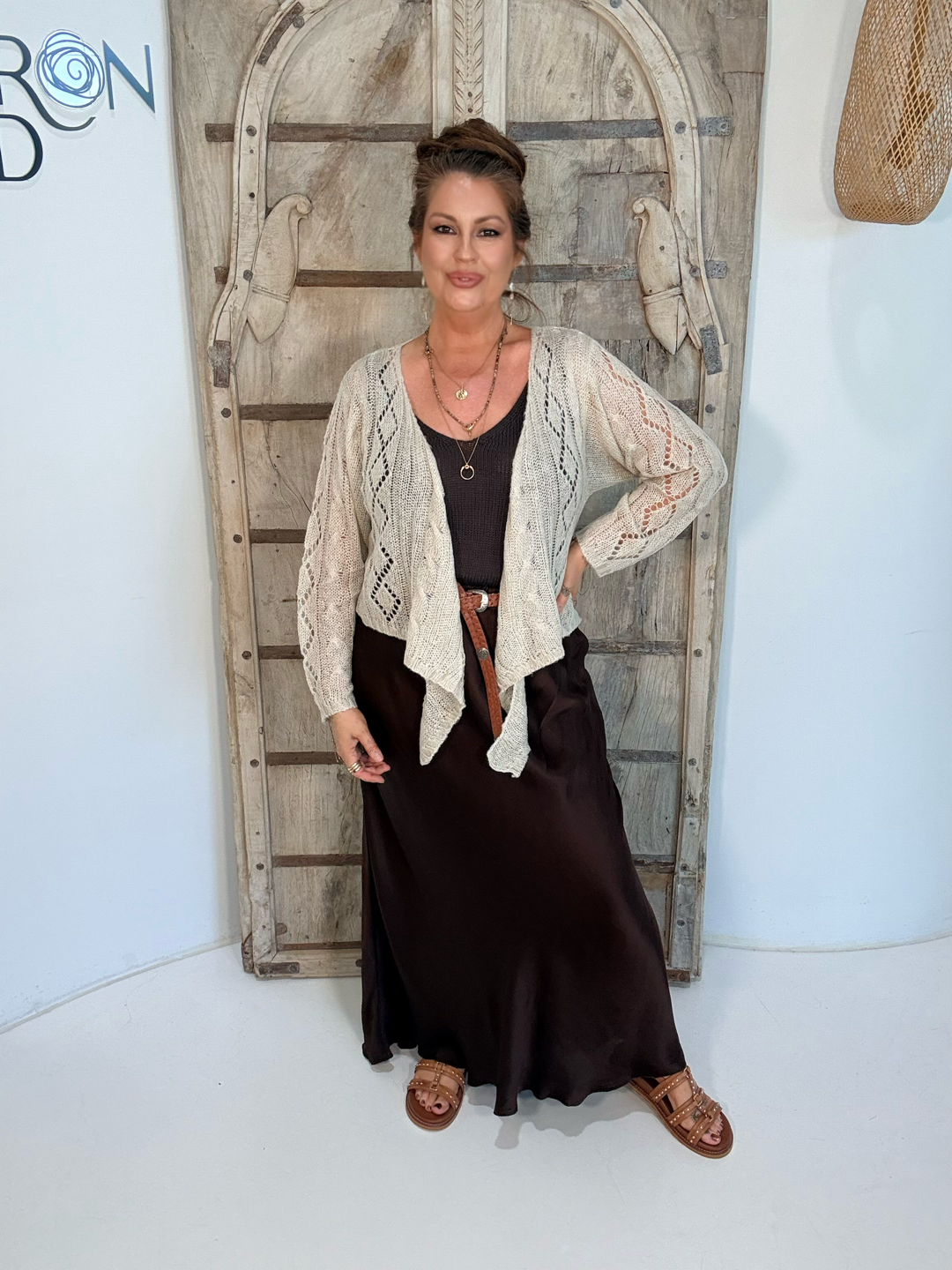 Waterfall Wrap Cardigan | Mohair Knit | Natural - Saffron Road