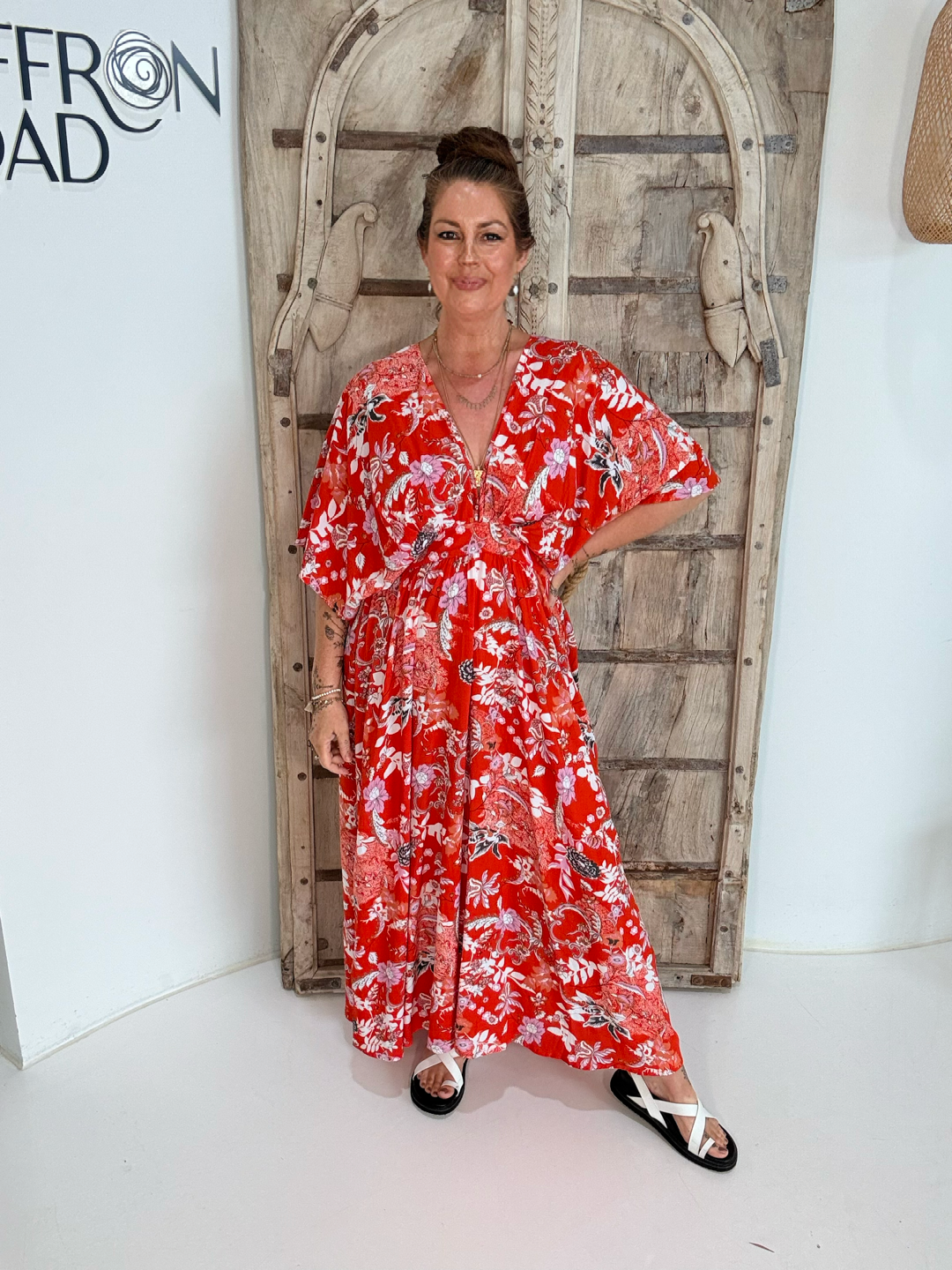 Meredith Dress | Chilli Orchid - Saffron Road