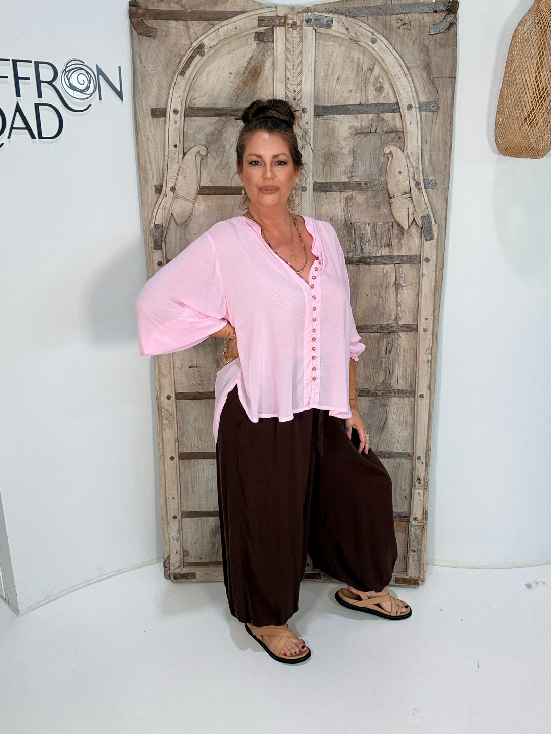 Amber Blouse | Ice Pink - Saffron Road