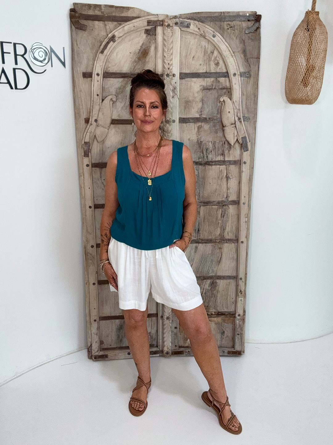 Island Shorts | White Linen Viscose