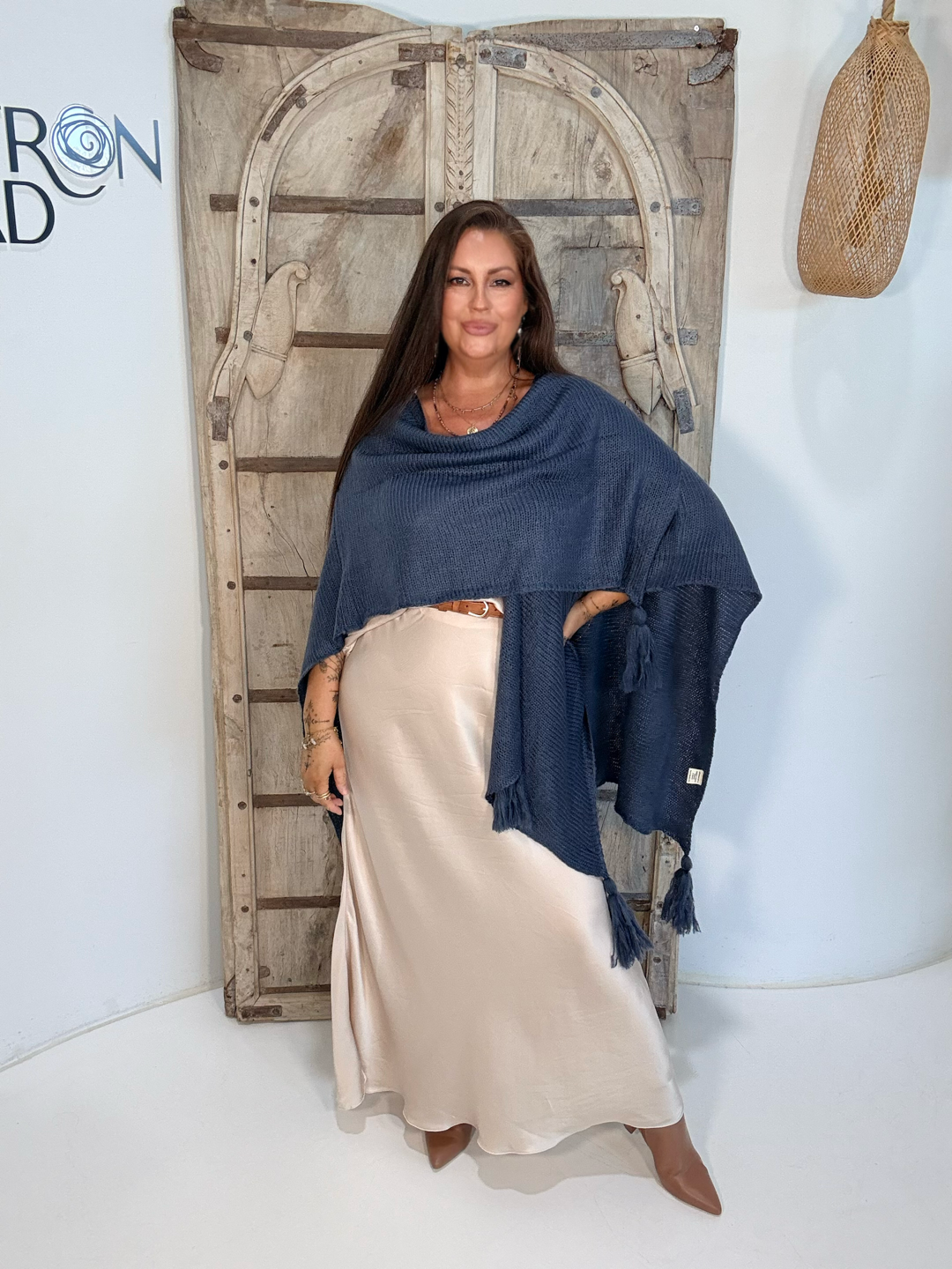 Violet Skirt | Satin Viscose | Oyster - Saffron Road