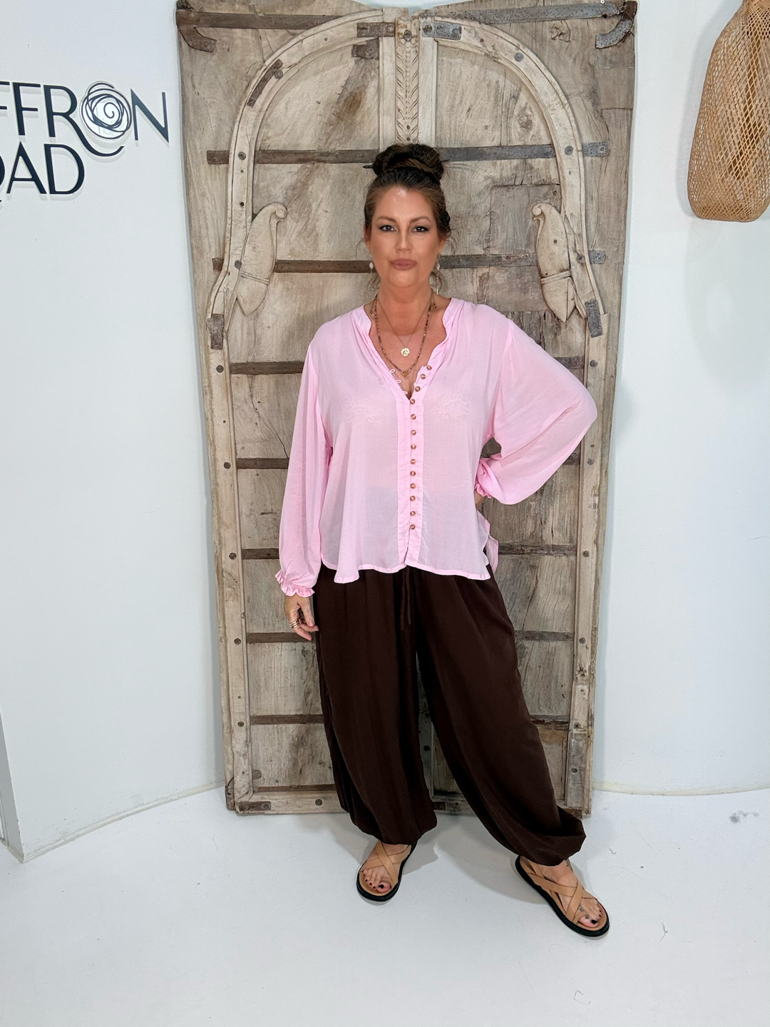 Amber Blouse | Ice Pink - Saffron Road