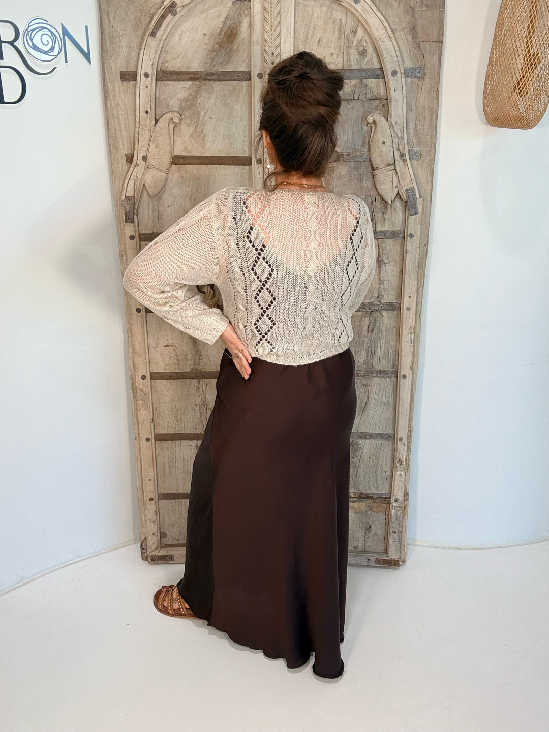 Waterfall Wrap Cardigan | Mohair Knit | Natural - Saffron Road