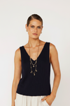 Cotton Knit Tank | Dark Navy
