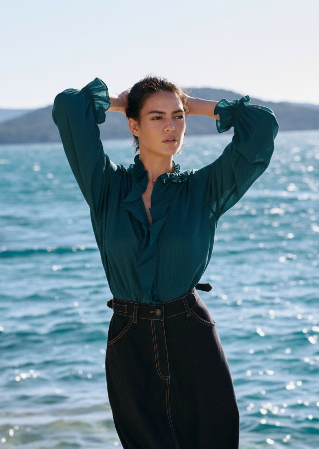 Deep Teal Blouse