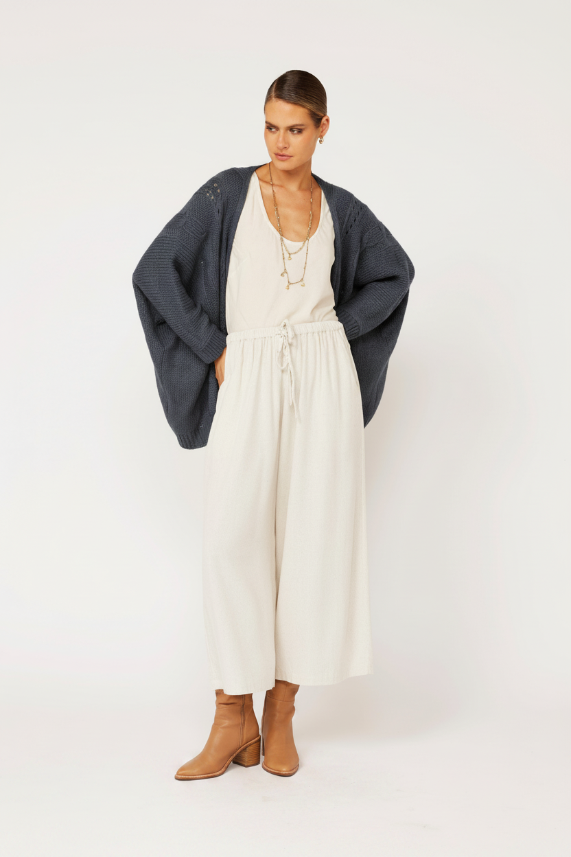 Cable Knit Shrug | Mohair Knit | Carbon - Saffron Road