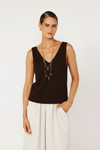 Cotton Knit Tank | Espresso