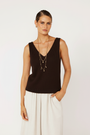 Cotton Knit Tank | Espresso - Saffron Road